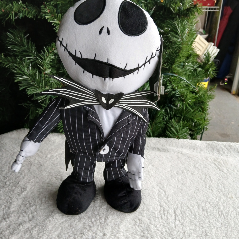 Black and White Striped Plush Toy